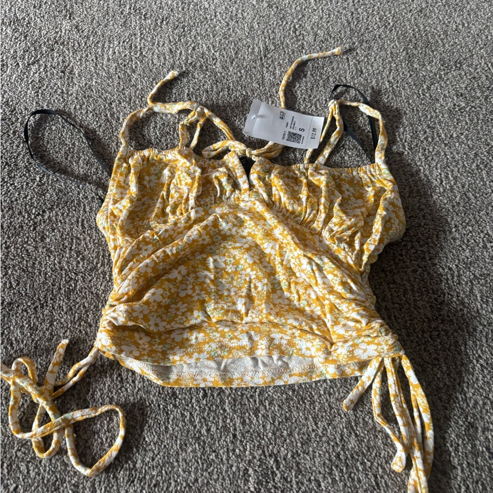 Forever 21 Yellow Floral Camisole